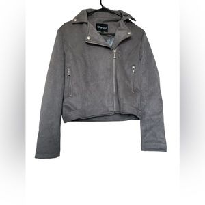 CHARTOU Faux Suede Leather Casual Jacket, Size‎ Small